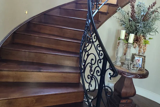 Finished staircase from an in-person appointment project